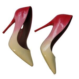 Aldo Shoes Womens Size 7 Patent Leather Pointed Toe Heels Pumps Gradient